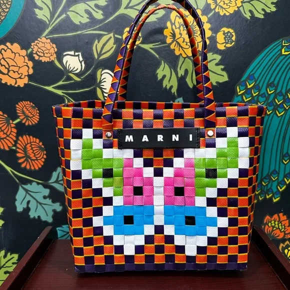 Marni Multicolor Woven Market Tote – Made in Italy - Picture 3 of 12
